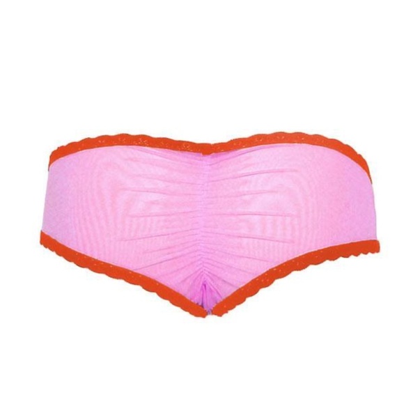 Bristols Six: Nippies Moulin Heart & Cheeky Panty Set – Hot Pink/Red - Picture 2 of 6